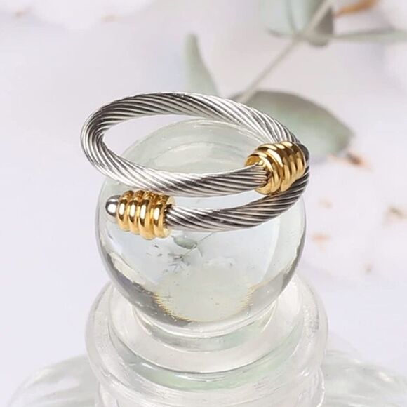 NEW Retro Twisted Cable Ring - Picture 8 of 12